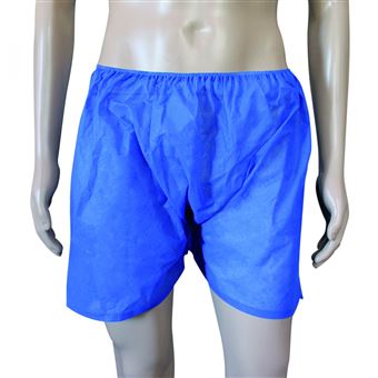 Lot de 10 boxers pour homme en non tissé spunlace jetables - Bleu - 1
