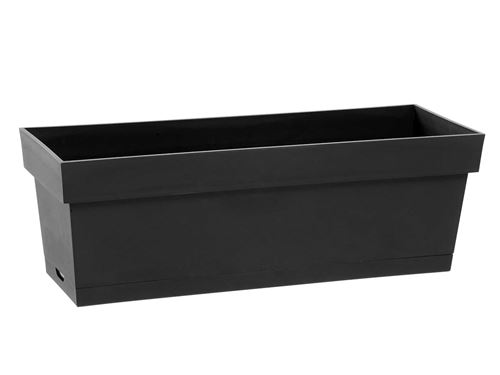 Eda Gris Jardinière Toscane + Plateau Clipsé 50 X 18 X 16,7 Cm - 30 L - Anthracite - Image 1