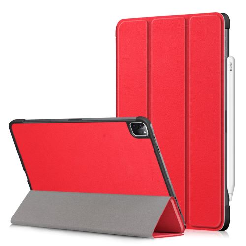 Etui en PU + TPU peau de litch avec support tri-pliure rouge pour votre Apple iPad Pro 11 pouces (2020)/(2018)