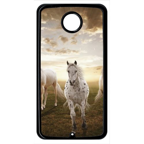 Coque Sunset Horses Compatible Google Nexus 6 Transparent