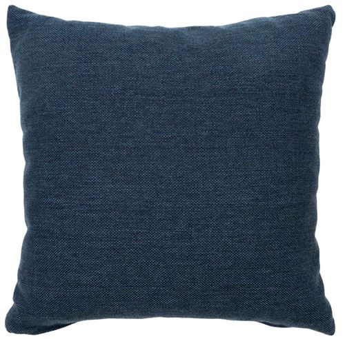Coussin carré déhoussable en tissu coloris bleu foncé - 40 x 40 x 10 cm -PEGANE-