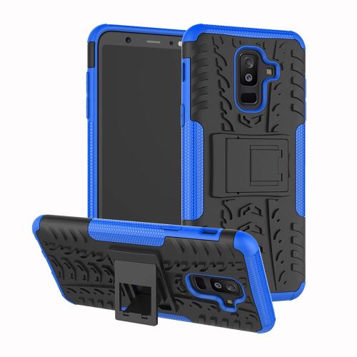 Coque Anti Choc Pour Samsung Galaxy A6 Plus Modèle Spider - Bleu