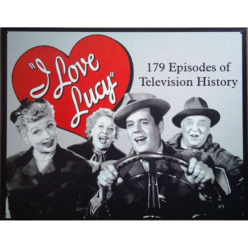 plaque i love lucy coeur rouge style retro affiche pub usa