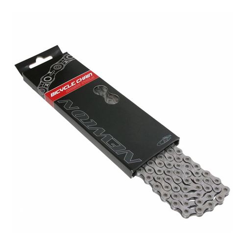 Chaine velo 9v. newton kmc e9s gris 136 maillons pour vae-e-bike