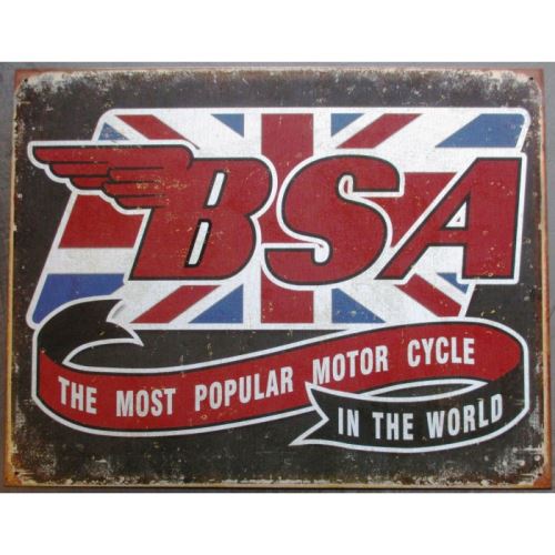 plaque BSA logo the most popular motorcycle anglaise