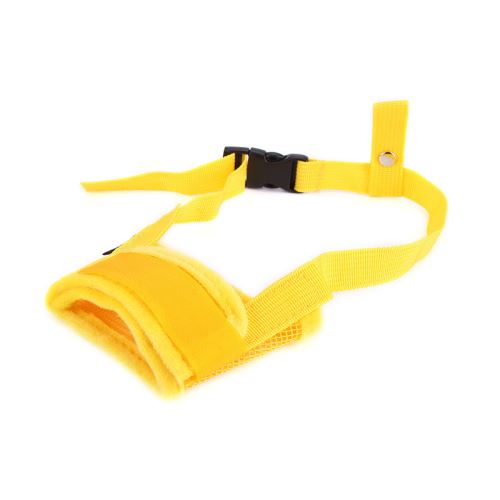 Comparer les prix de Museliere en nylon cache-bouche respirant réglables pour chien - Jaune (Taille: M)