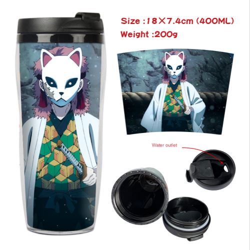 Stack Mug De Voyage Isotherme En Plastique Portable - Couvercle À Vis - Demon Slayer #8 (400Ml) - Image 1