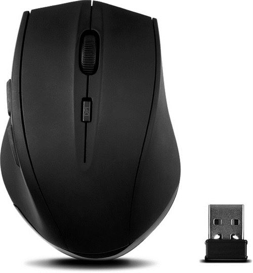 SPEEDLINK CALADO Silent SL-6343-RRBK - Souris - pour droitiers - optique - 5 boutons - sans fil - 2.4 GHz - récepteur sans fil USB - Noir caoutchouc