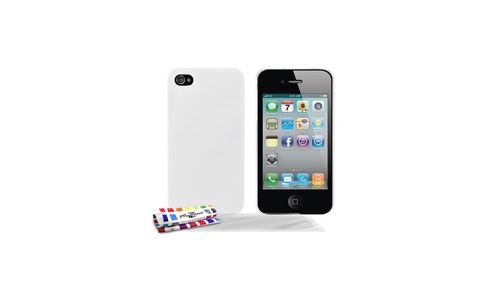 Coque Rigide le Pearls Blanc + 3 Films Apple Iphone 4