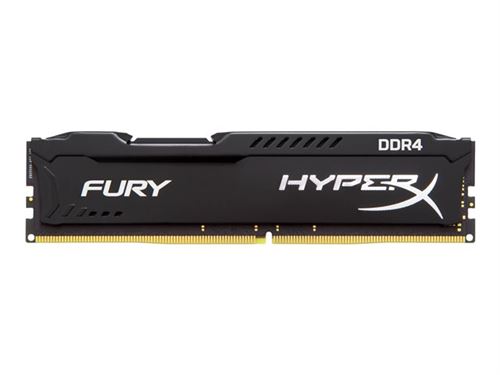 Mémoire RAM HyperX FURY 4GB DDR4 2400MHz CL15 288PIN DIMM XMP HX424C15FB / 4 Noir