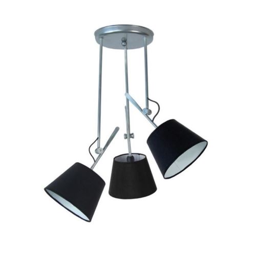 ARTICULER Lustre acier 50x50x80 cm Alu et noir