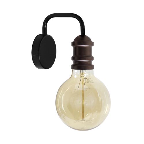 Applique norwich pour ampoule décorative - métal noir bronze - e27 40w 31789