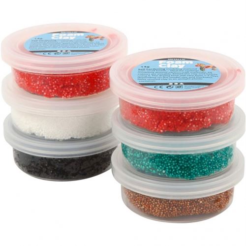 Foam Clay Set d'argile de Christmas 6 x 14 grammes 7 pièces (78844)