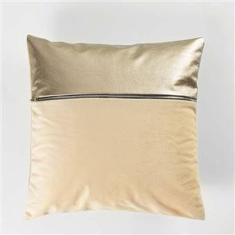 Housse de coussin 40 x 40 cm velours uni aston Or - 1