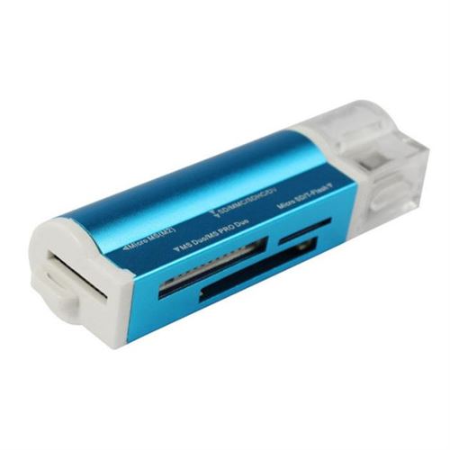 Generique Bleu Lecteur De Carte Mémoire Multifonction Usb 2.0 - Image 2