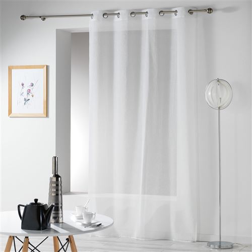 Panneau a oeillets 140 x 280 cm etamine crash telma Blanc