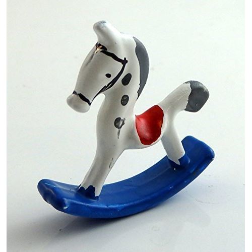 Melody Jane Dolls Miniature House Nursery Toy Shop Accessory 112 Small Metal Rocking Horse