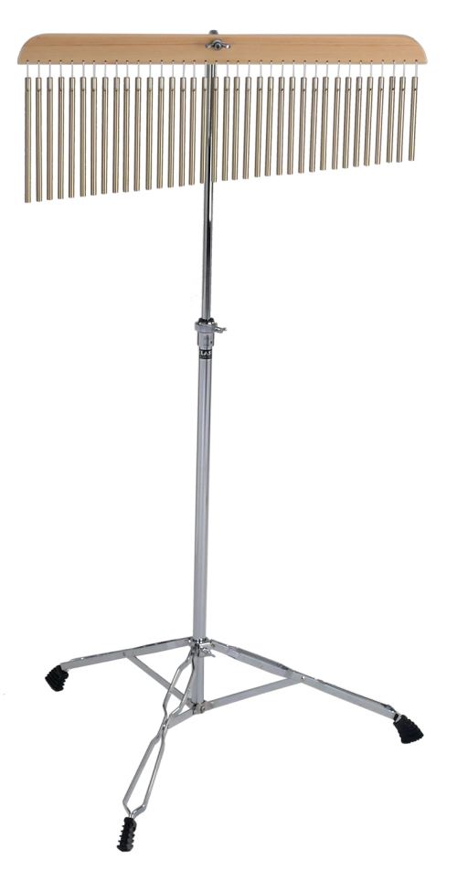XDrum Chimes Carillon sur support en bois naturel et trépied chromé renforcé