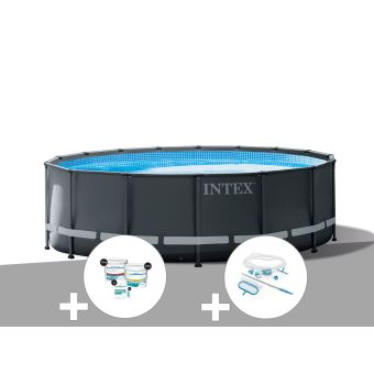 Kit Piscine Tubulaire Intex Ultra Xtr Frame Ronde 5 49 X 1 32 M Kit De Traitement Au Chlore Kit D Entretien Piscine Achat Prix Fnac
