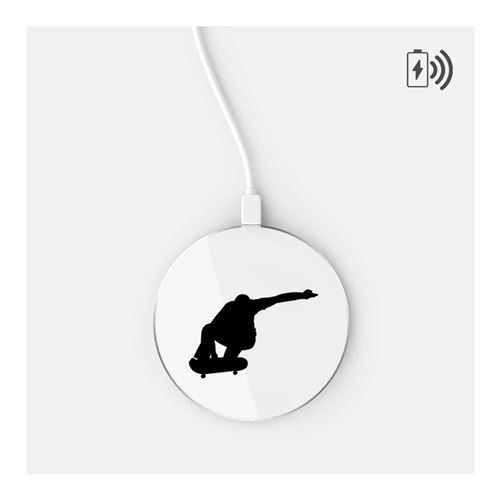 Chargeur sans fil à induction - blanc Skateboard Forever