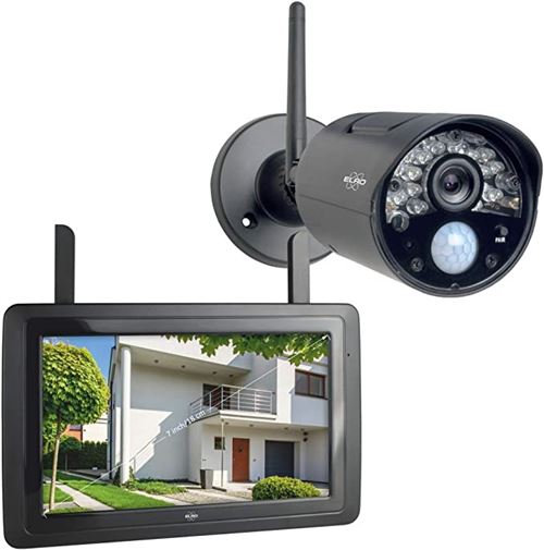 HD Caméra de Surveillance Kit ELRO CZ30RIPS sans Fil - avec écran 7'' et application