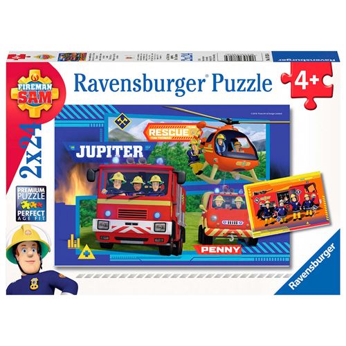Puzzle Ravensburger - Sam le pompier, 2x24 pièces