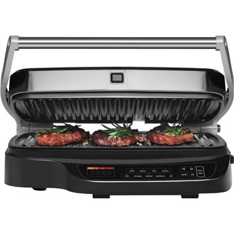 Grille/Planche avec récupérateur de graisse en Inox coloris Gris - 49 x 41  cm - marque VISIODIRECT - Accessoire barbecue et plancha à la Fnac