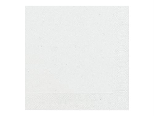 Duni - Serviette - Taille 33 x 33 cm - jetable - blanc (pack de 20)