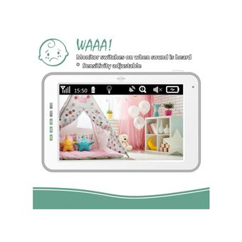 Baby Monitor Royale HD Babyphone avec écran tactile de 12,7 cm et
