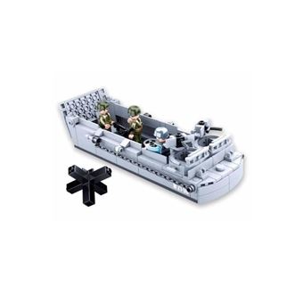 Briques de construction - SLUBAN - Bateau de débarquement - Gris - À partir de 6 ans - Compatible LEGO - 1