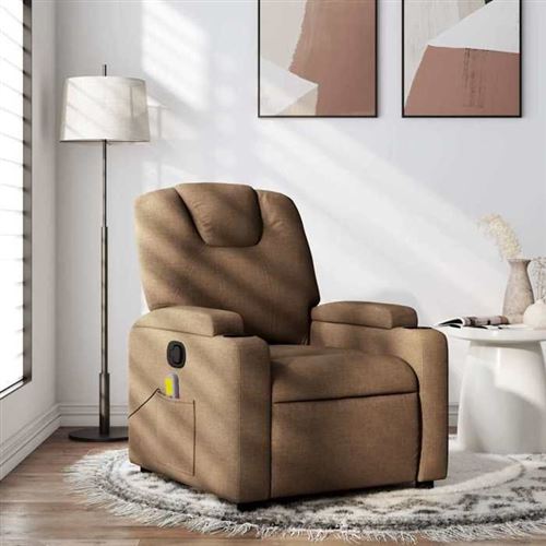 VIDAXL - Fauteuil de relaxation - Fauteuil de massage - Marron - Image 2