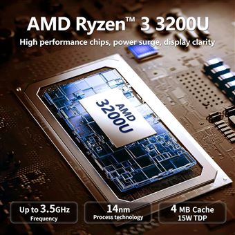 PC portable 2-en-1 de 15,6 pouces AMD Ryzen™ 3 3200U (jusqu