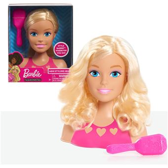 10€36 sur Barbie Tête à Coiffer 16 Cm - Giochi Preziosi Multicolore - Poupée  - Achat & prix
