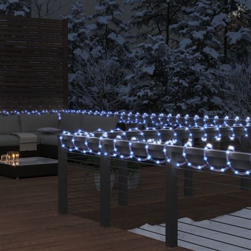 vidaXL Cordon lumineux avec 1200 LED Blanc froid 50 m PVC