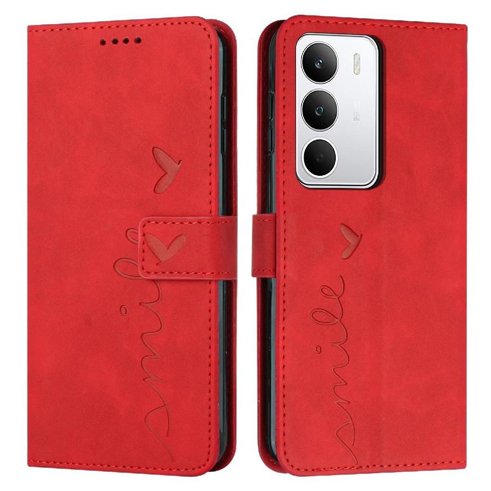 Flip Étui Pour Realme C75 5G Cuir PU Portefeuille Bicelle Insertion De Carte Foxdock Rouge