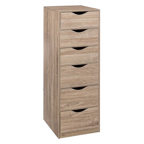 Non Communiqué Marron Chiffonnier De Bureau 6 Tiroirs 5Five