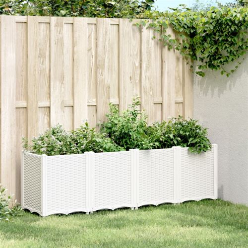 Vidaxl Blanc Jardinière 160X40x53 Cm Polypropylène - Image 3