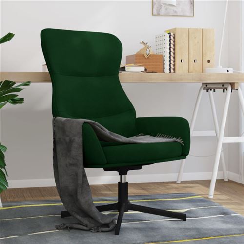 Vidaxl Jaune Fauteuil Relax Velours Foncé - Image 2