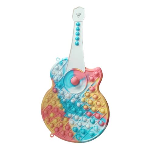 Fidget Toy Sac à Bandoulière Guitare avec Musique FONGWAN Anti Stress Jouets-Bleu