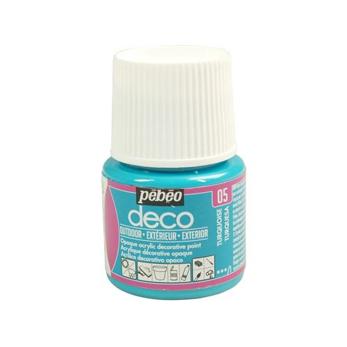 Peinture acrylique d'ext&eacute;rieur multi-surfaces - turquoise - 45 ml #0