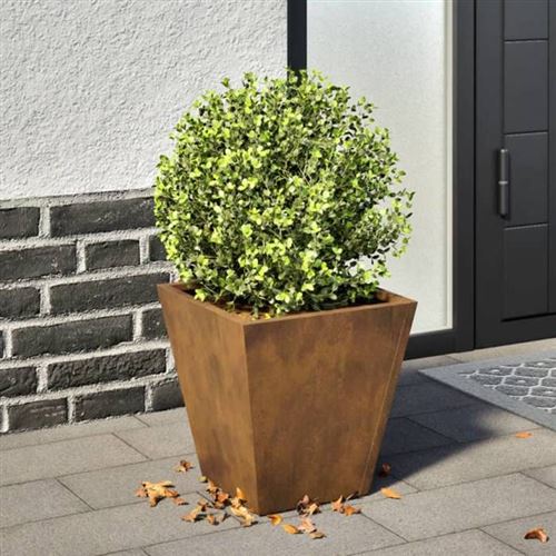 vidaXL Jardinière 30x30x30 cm acier corten, jardinière d'extérieur, boîte à fleurs, boîte de jardin, jardinière de patio, 851050