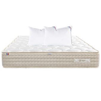 Matelas 160x200 cm, Sublime, 20 cm, mémoire de forme, ferme, face été/hiver + 2 oreillers - 1