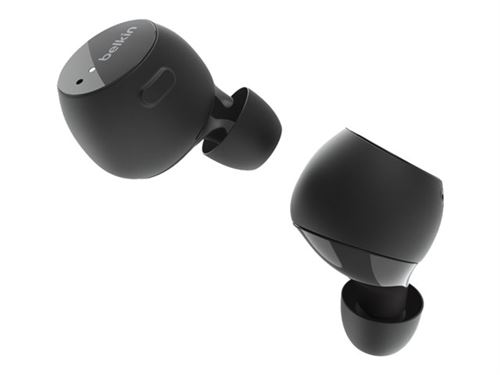 Belkin SoundForm Immerse - Véritables écouteurs sans fil avec micro - intra-auriculaire - Bluetooth - Suppresseur de bruit actif - noir