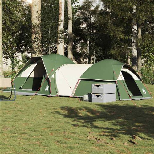 Non Communiqué Noir Tente De Camping 5 Personnes Vert Imperméable