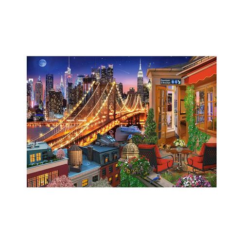Puzzle Castorland - Les lumières du pont de Brooklyn, 1000 pièces