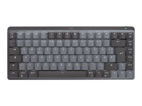 Logitech Master Series MX Mechanical Mini - Clavier - rétroéclairé - sans fil - Bluetooth LE - QWERTY - International US - commutateur : Clicky - graphite