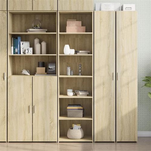 Buffet haut chêne sonoma 50x41x185 cm bois d'ingénierie - Vidaxl