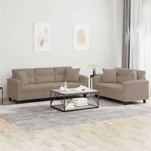 Vidaxl Ensemble De Canapés Avec Coussins 2 Pcs, Canapés Avec Accoudoirs Et Dossier, Ensemble De Meubles, Mobilier De Salon, 3202350 - Image 2