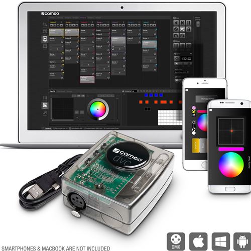 Cameo DVC interface USB vers DMX 512 canaux avec logiciel de contrôle