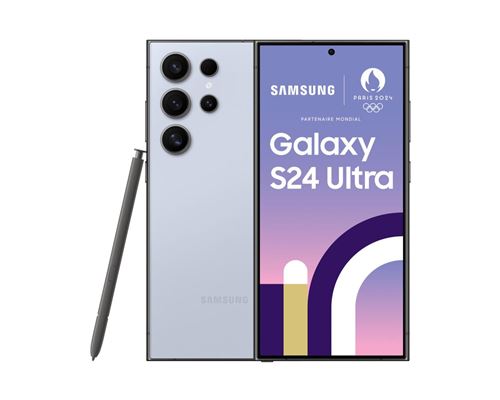 Samsung Galaxy S24 Ultra - Online Exclusive - 5G smartphone - double SIM - RAM 12 Go / Mémoire interne 512 Go - écran OEL - 6.8"" - 3120 x 1440 pixels (120 Hz) - 4x caméras arrière 200 MP, 50 MP, 12 MP, 10 MP - front camera 12 MP - bleu titane État correct - N/A reconditionné disponible sur Fnac